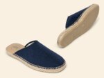 Alpargata para hombre Pallars Azul, vista lateral, La Manual Alpargatera