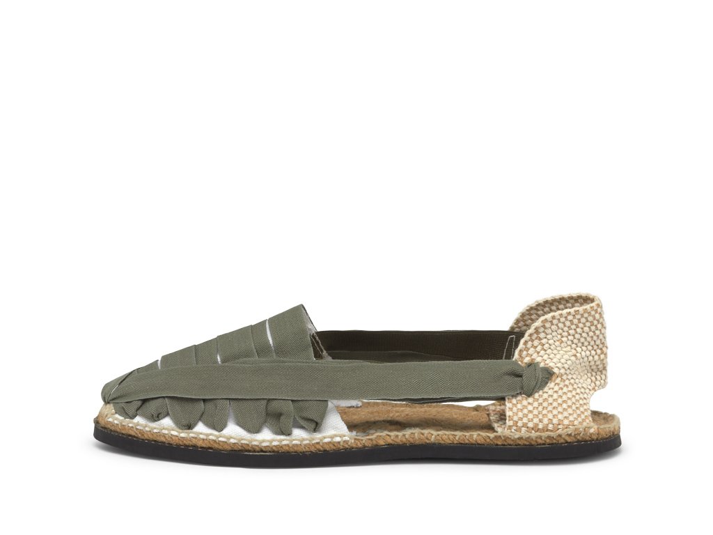 Alpargata tradicional unisex | Elástico La Manual Alpargatera | color kaki